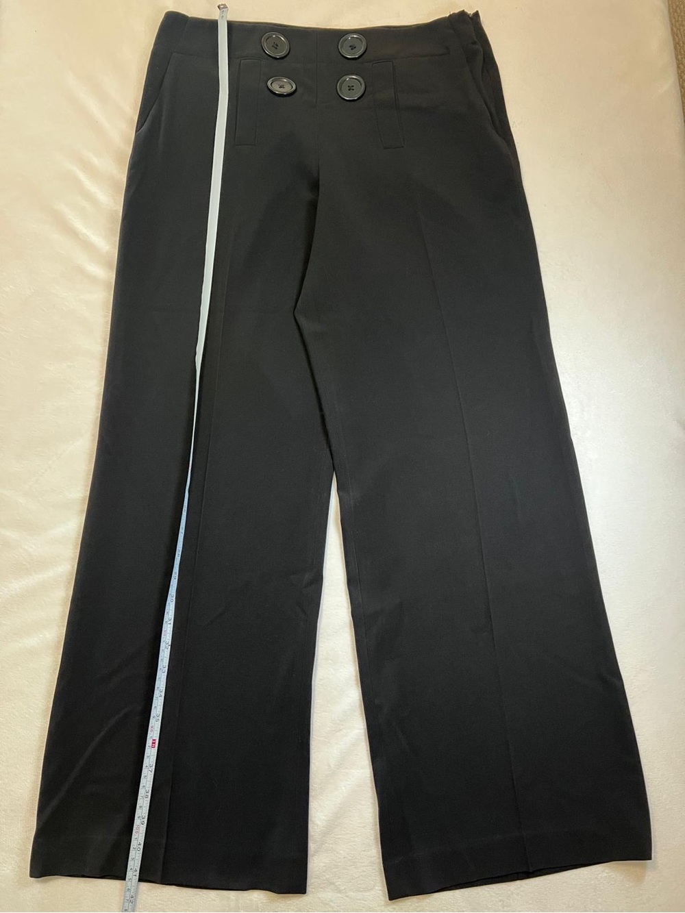 Larry Levine Black Wide-Leg Dress Trousers